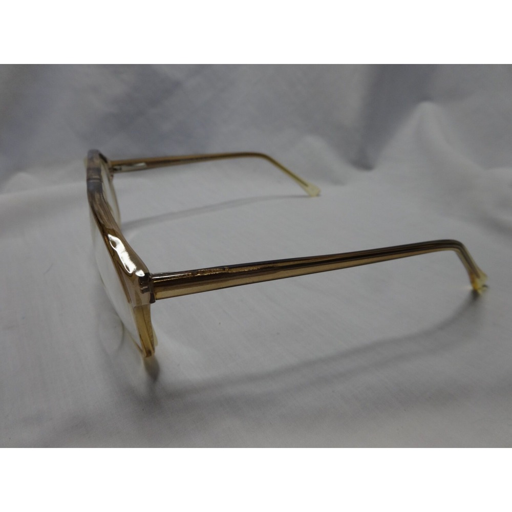 Vtg 80s Amber Brown Aviator Eyeglass Frames MP5004 57/19/145 Sturdy Retro - Picture 2 of 6